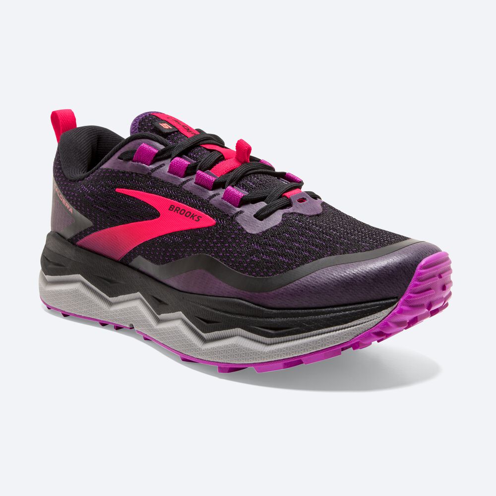 Zapatillas Trail Brooks Caldera 5 Mujer Negras/Moradas | CR26793