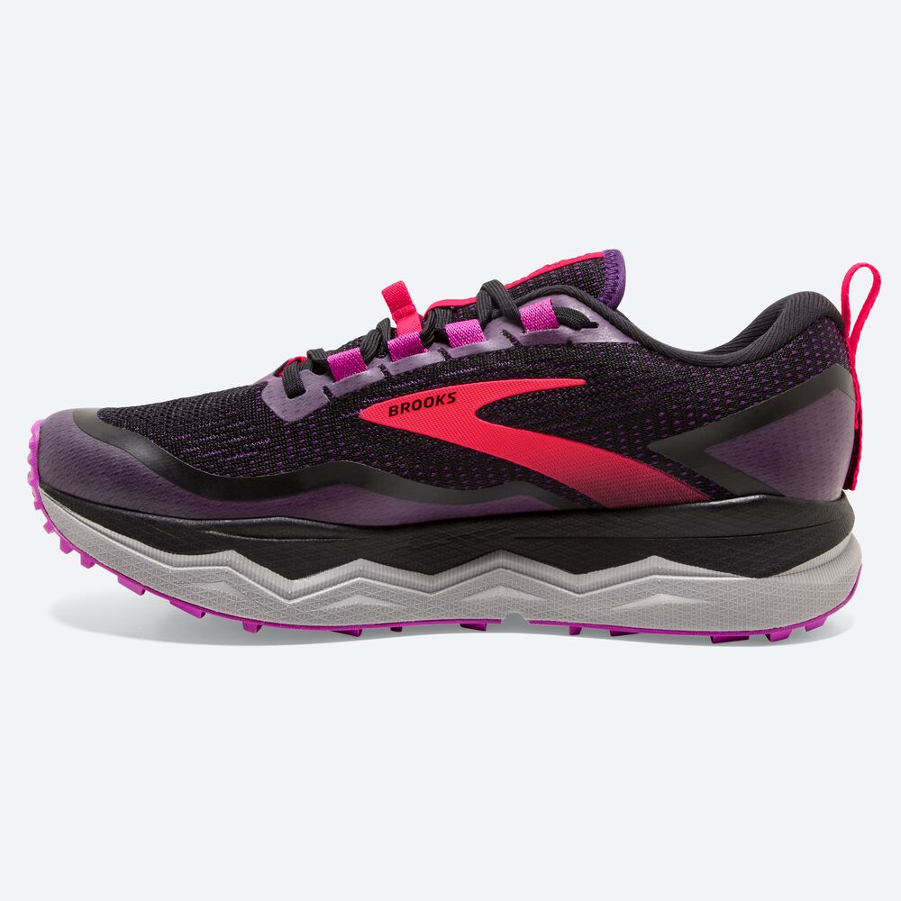 Zapatillas Trail Brooks Caldera 5 Mujer Negras/Moradas | CR26793