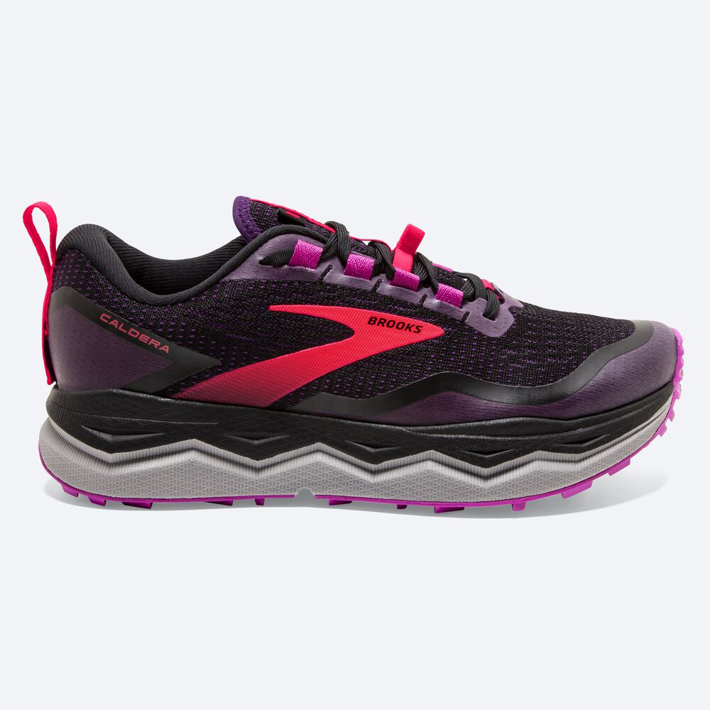 Zapatillas Trail Brooks Caldera 5 Mujer Negras/Moradas | CR26793