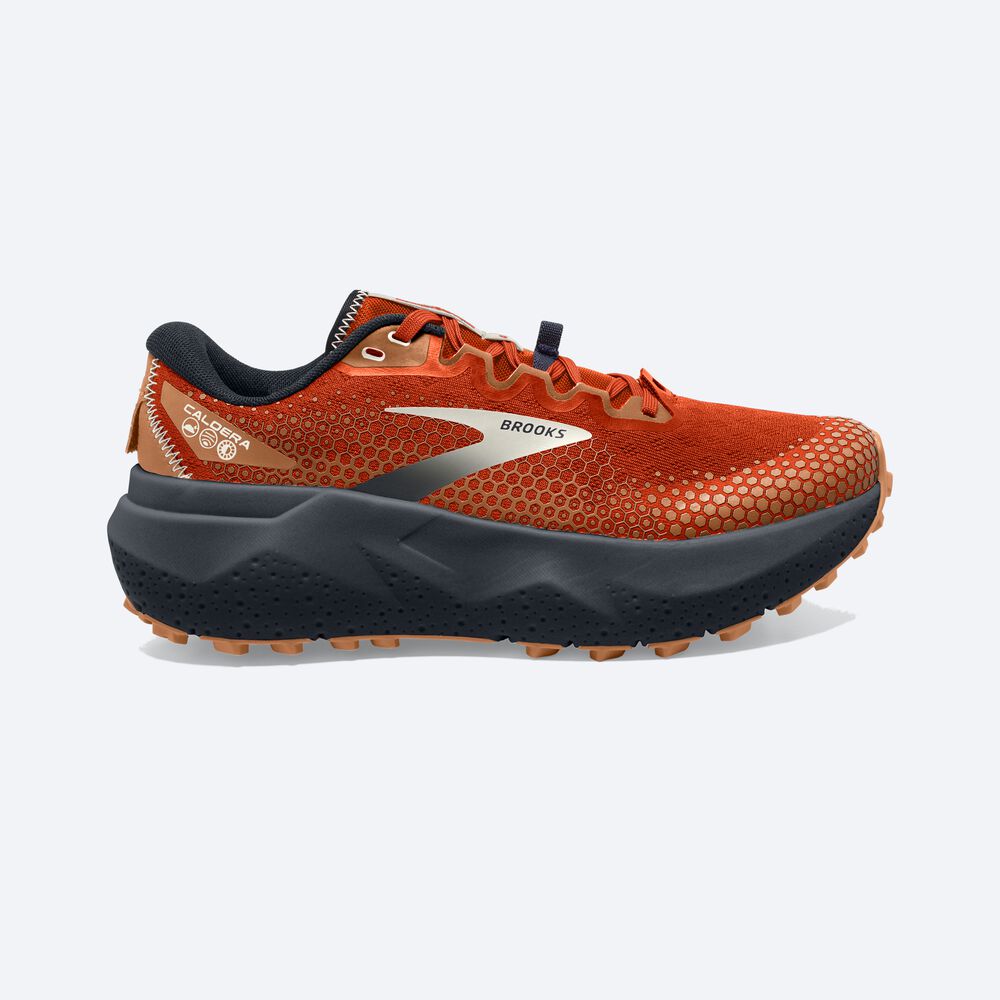 Zapatillas Trail Brooks Caldera 6 Hombre Naranjas/Azul Marino | CR62935