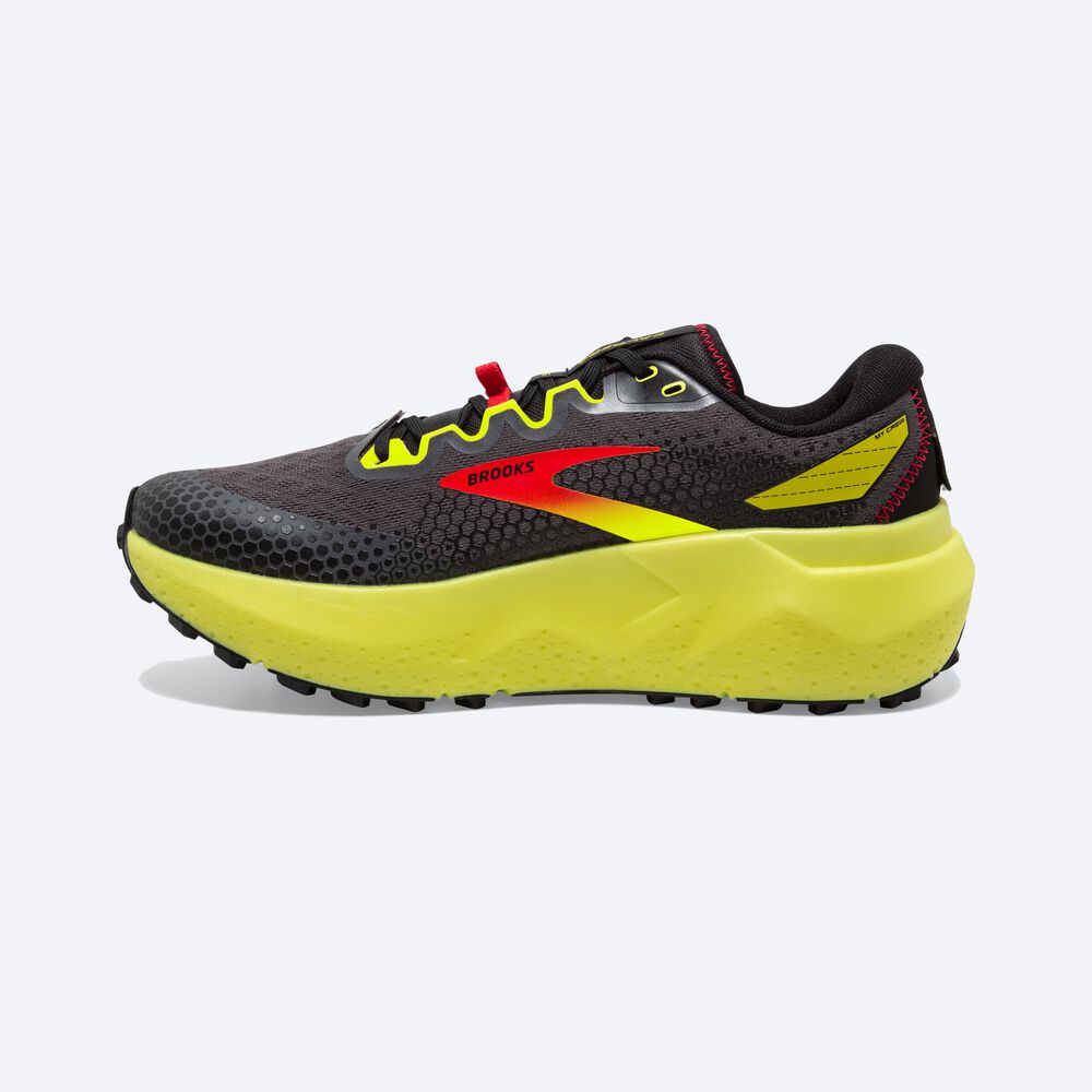 Zapatillas Trail Brooks Caldera 6 Hombre Negras/Rojas/Amarillo | CR79481