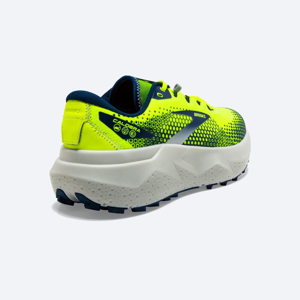 Zapatillas Trail Brooks Caldera 6 Hombre Amarillo/Azul Marino | CR91678