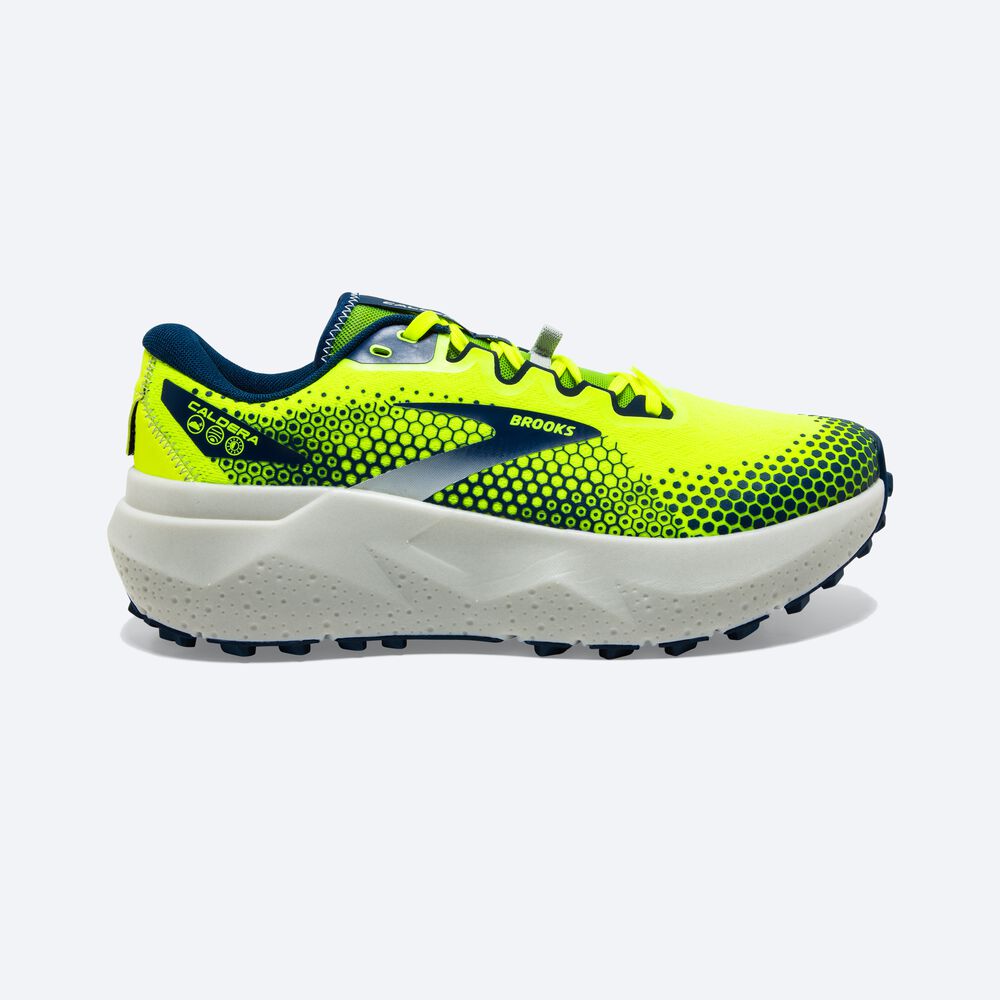 Zapatillas Trail Brooks Caldera 6 Hombre Amarillo/Azul Marino | CR91678