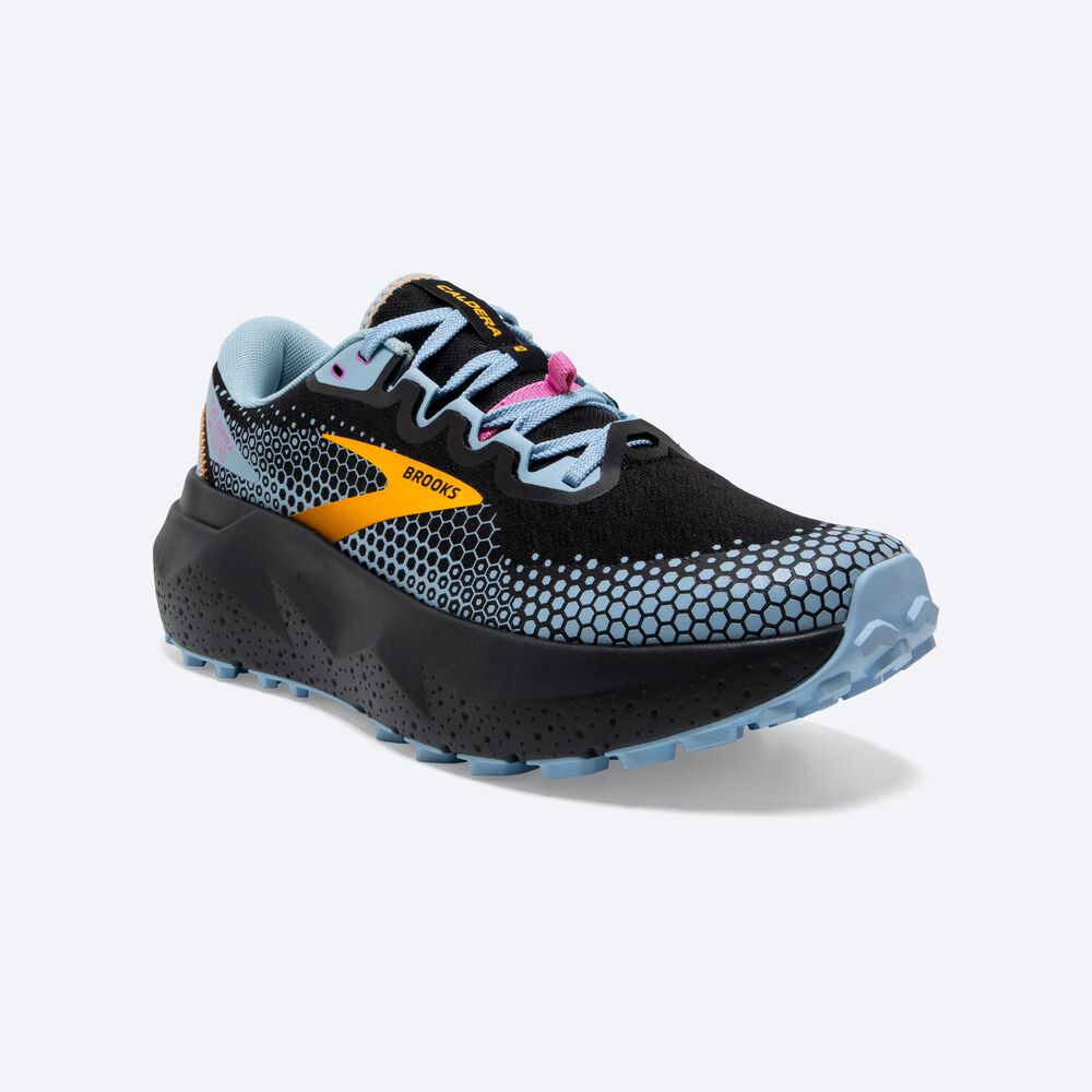 Zapatillas Trail Brooks Caldera 6 Mujer Negras/Azules/Amarillo | CR71604