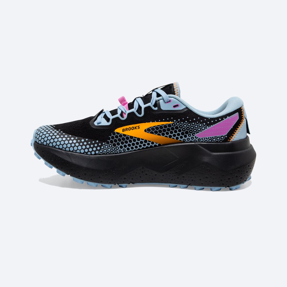 Zapatillas Trail Brooks Caldera 6 Mujer Negras/Azules/Amarillo | CR71604