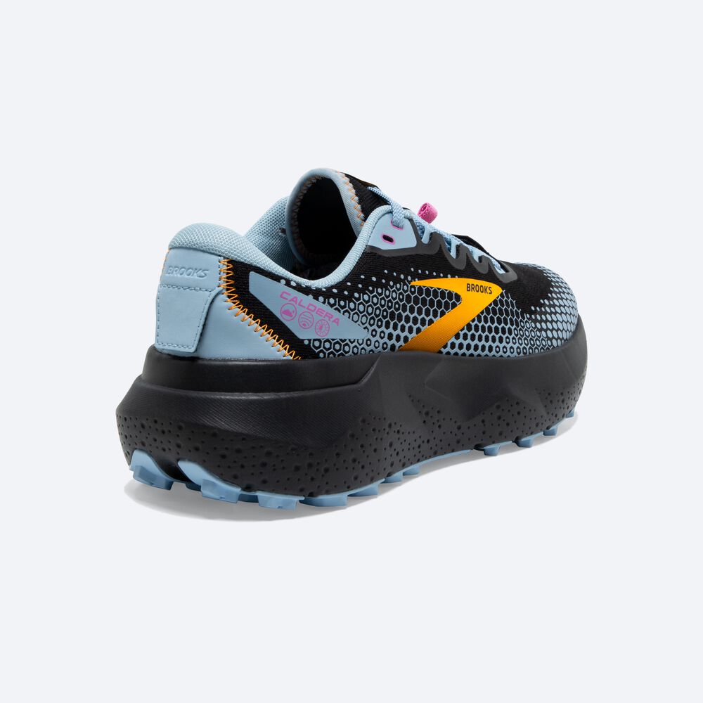 Zapatillas Trail Brooks Caldera 6 Mujer Negras/Azules/Amarillo | CR71604