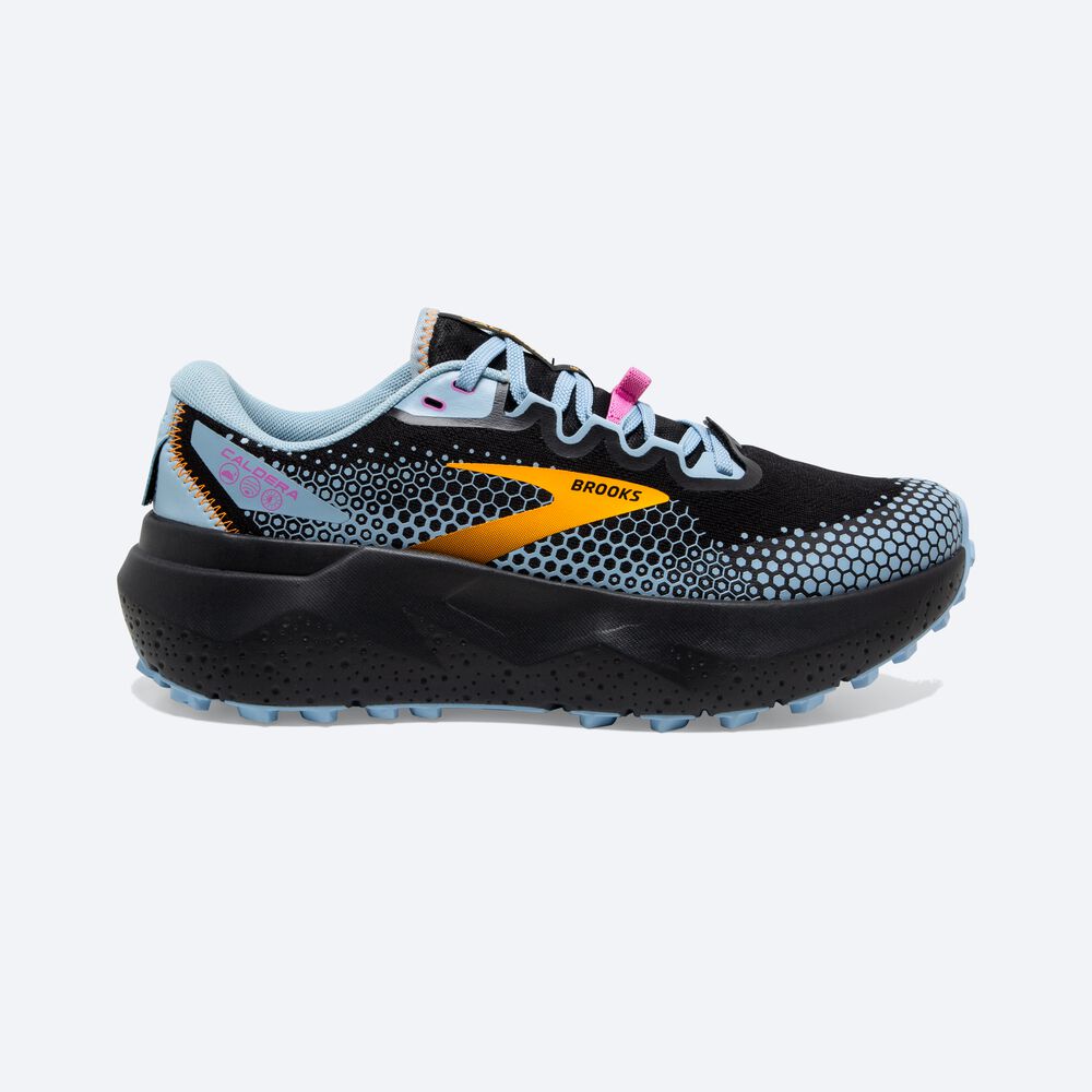 Zapatillas Trail Brooks Caldera 6 Mujer Negras/Azules/Amarillo | CR71604