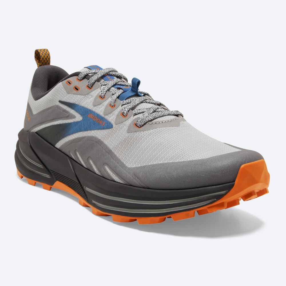 Zapatillas Trail Brooks Cascadia 16 Hombre Gris/Naranjas | CR29817