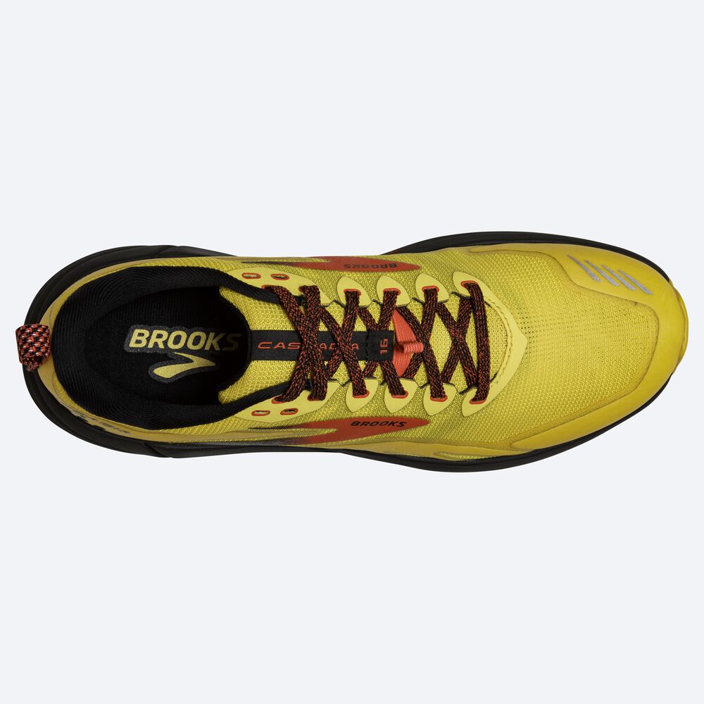 Zapatillas Trail Brooks Cascadia 16 Hombre Amarillo/Negras | CR90631