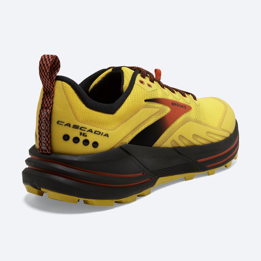 Zapatillas Trail Brooks Cascadia 16 Hombre Amarillo/Negras | CR90631