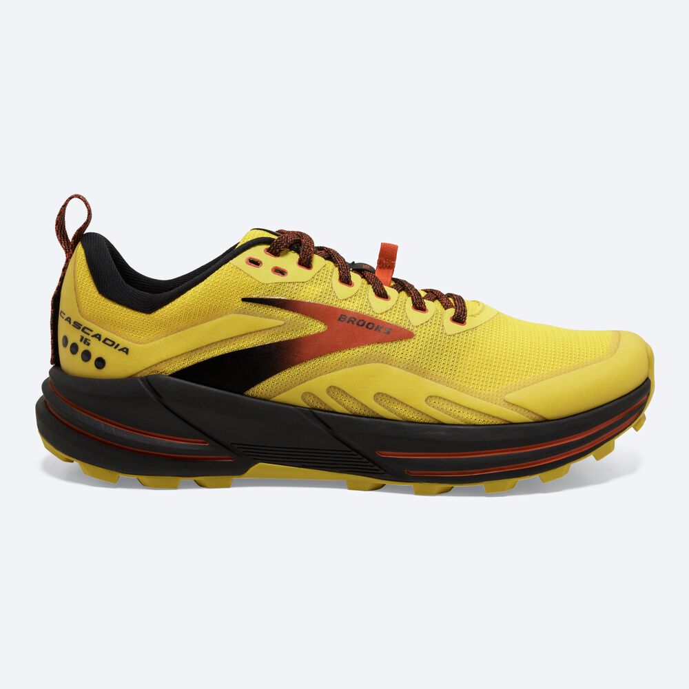 Zapatillas Trail Brooks Cascadia 16 Hombre Amarillo/Negras | CR90631