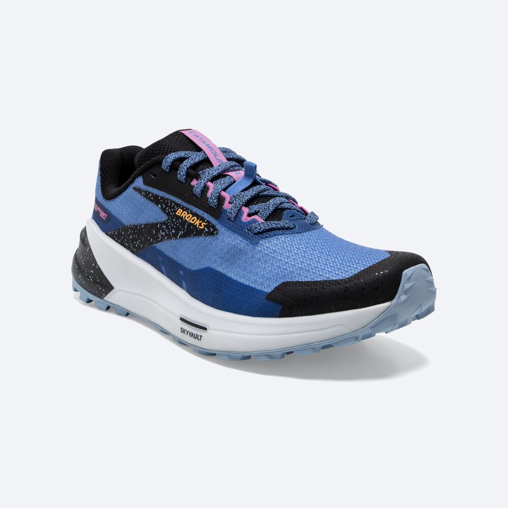 Zapatillas Trail Brooks Catamount 2 Mujer Azules/Negras/Amarillo | CR25798