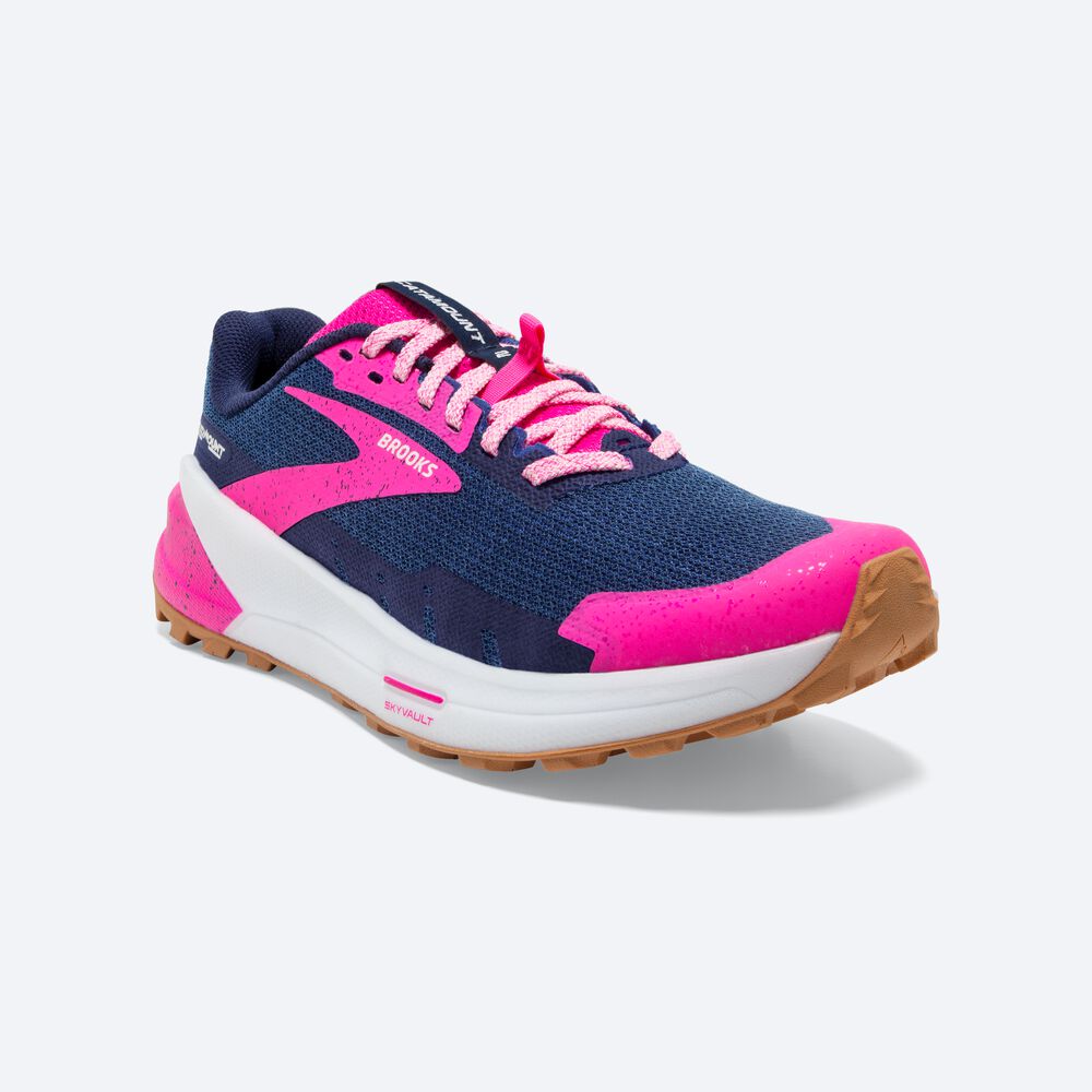 Zapatillas Trail Brooks Catamount 2 Mujer Azul Marino/Rosas | CR65071