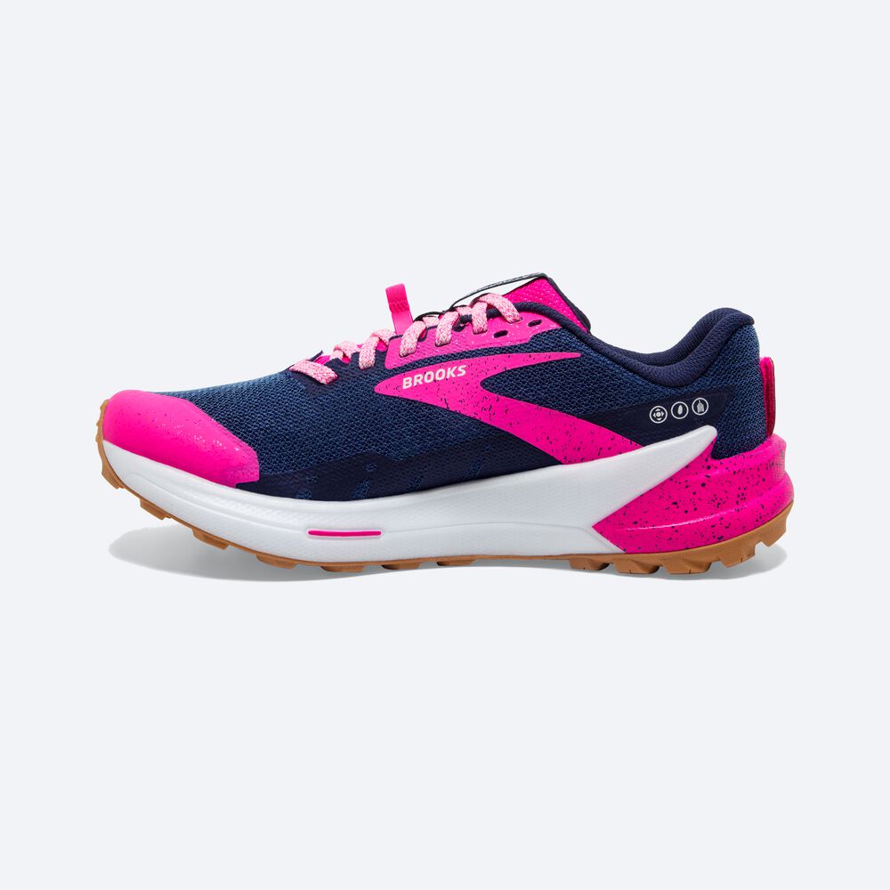 Zapatillas Trail Brooks Catamount 2 Mujer Azul Marino/Rosas | CR65071