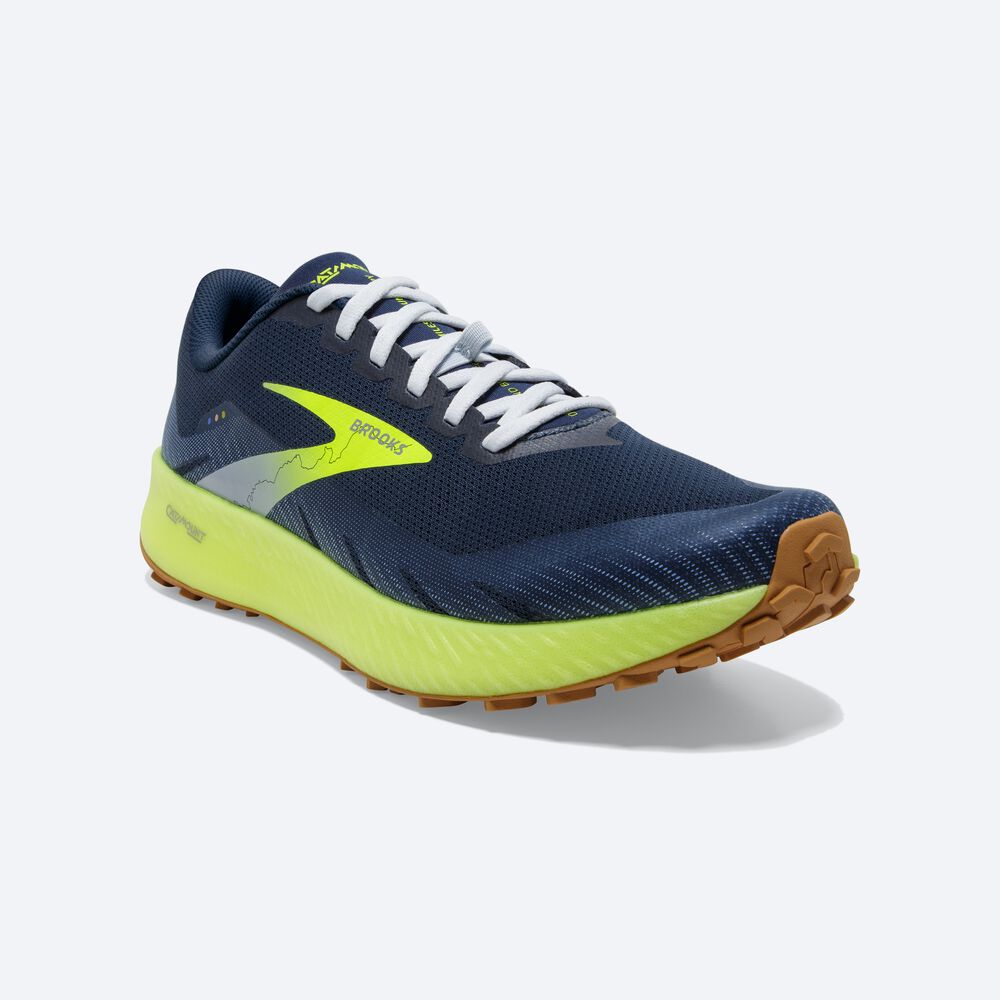 Zapatillas Trail Brooks Catamount Hombre Marrones/Azul Marino | CR02948