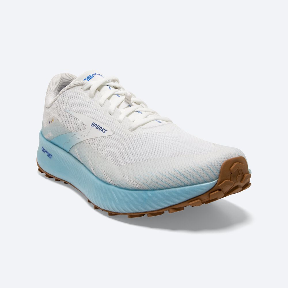 Zapatillas Trail Brooks Catamount Hombre Blancas/Turquesa Claro/Azules | CR03796