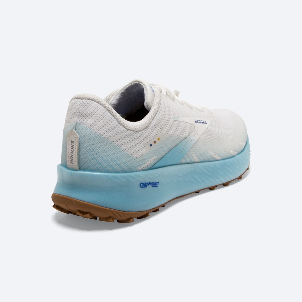 Zapatillas Trail Brooks Catamount Hombre Blancas/Turquesa Claro/Azules | CR03796