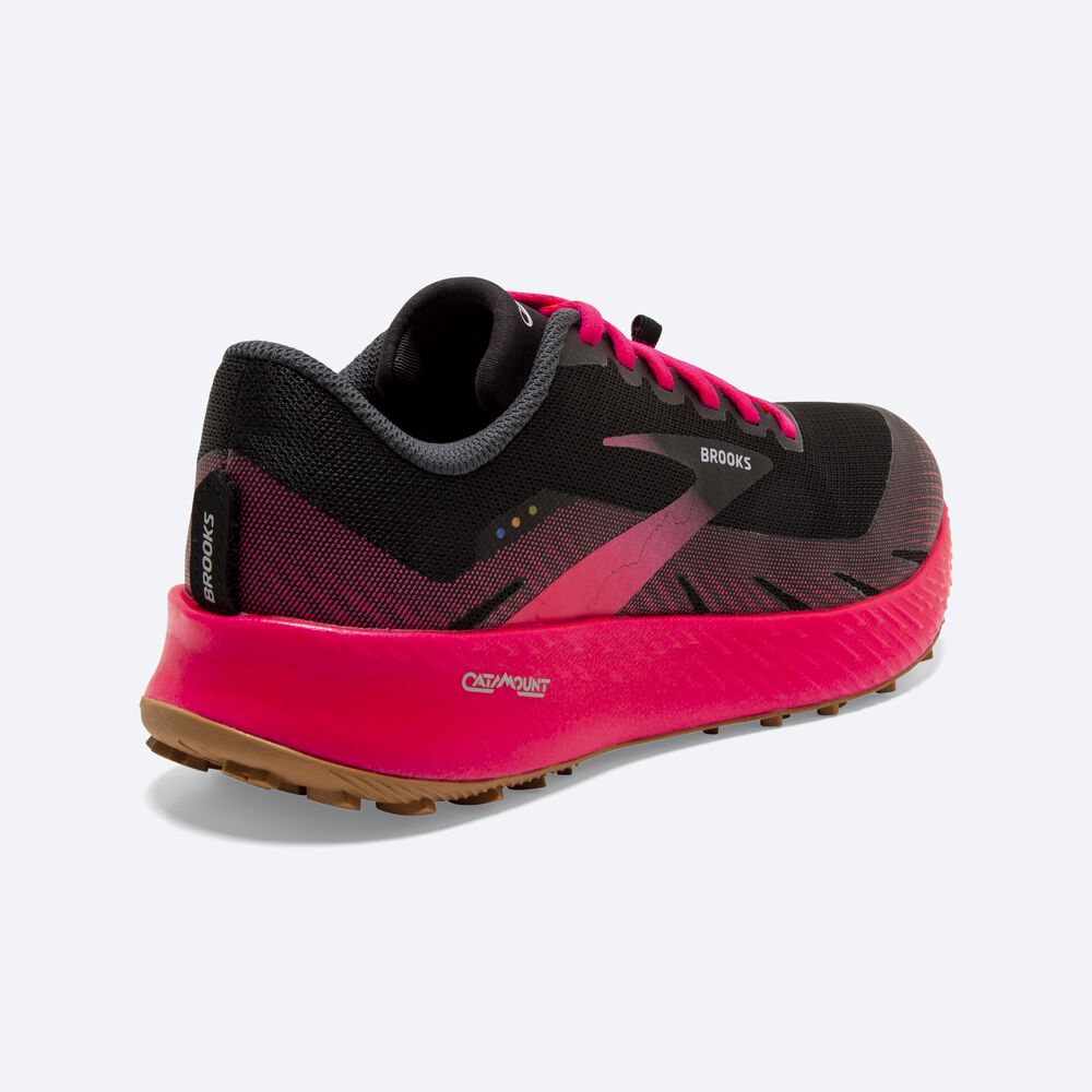 Zapatillas Trail Brooks Catamount Mujer Negras/Rosas | CR50691