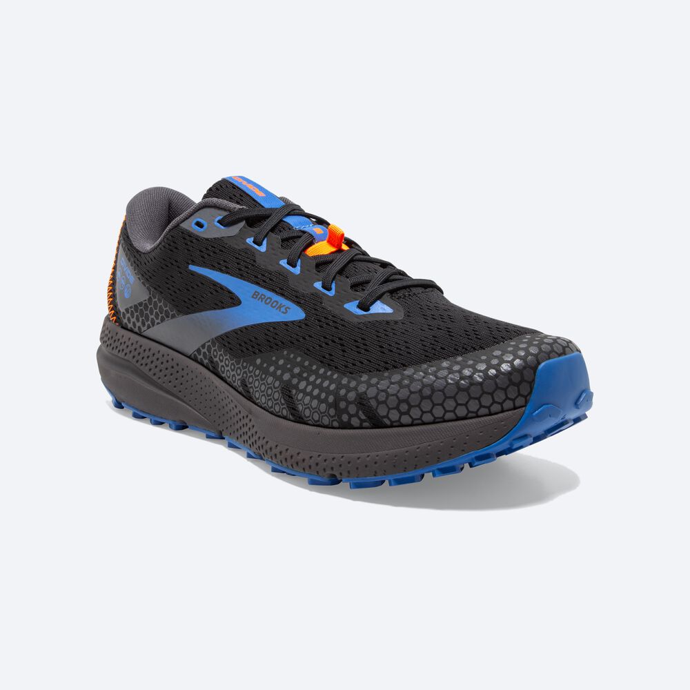 Zapatillas Trail Brooks Divide 3 Hombre Negras/Azules | CR14928