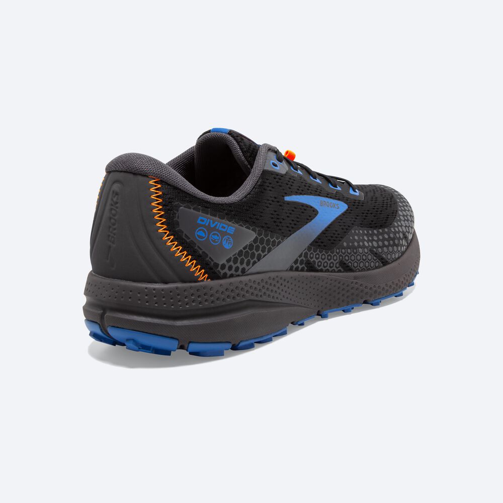 Zapatillas Trail Brooks Divide 3 Hombre Negras/Azules | CR14928