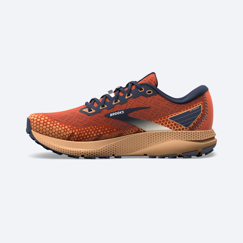 Zapatillas Trail Brooks Divide 3 Hombre Naranjas/Azul Marino | CR27013