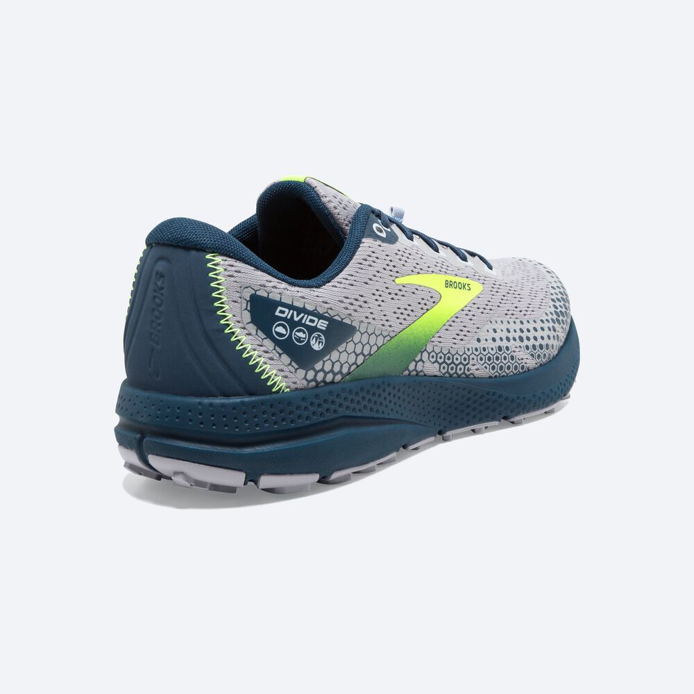 Zapatillas Trail Brooks Divide 3 Hombre Gris/Azul Marino | CR30918