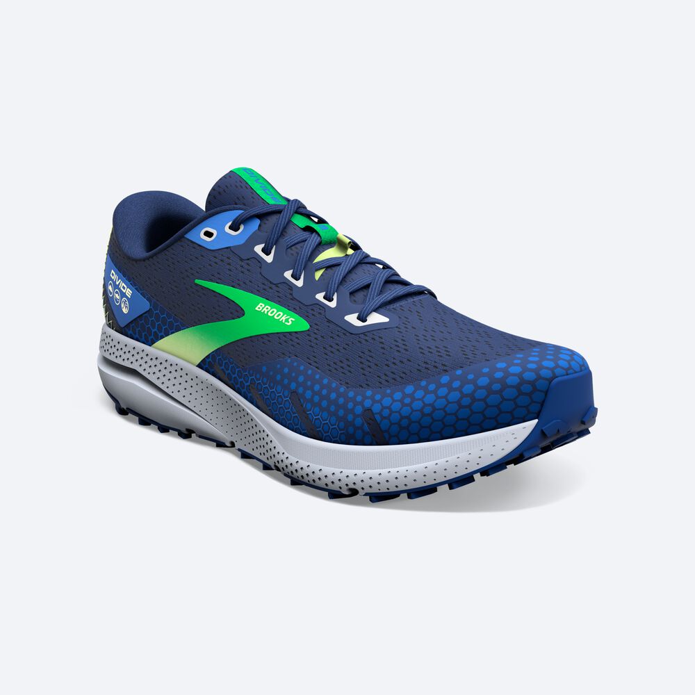 Zapatillas Trail Brooks Divide 3 Hombre Azules/Verde/Gris | CR98261