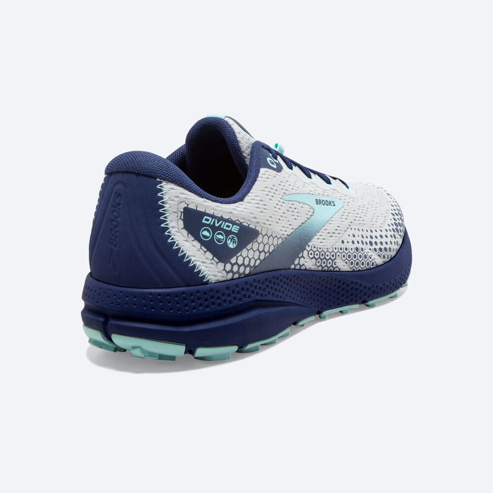 Zapatillas Trail Brooks Divide 3 Mujer Gris/Azules | CR01748