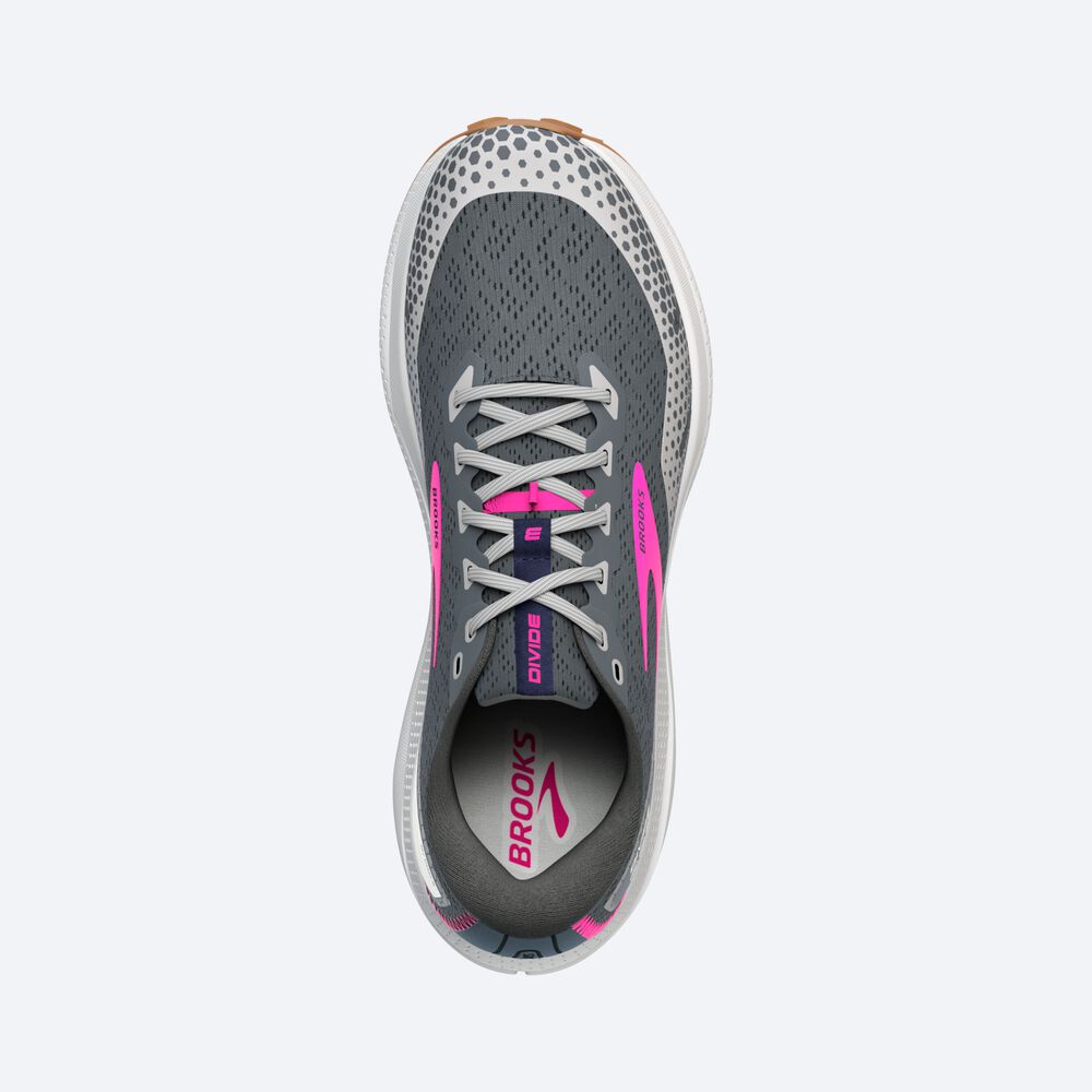 Zapatillas Trail Brooks Divide 3 Mujer Gris/Rosas | CR32450