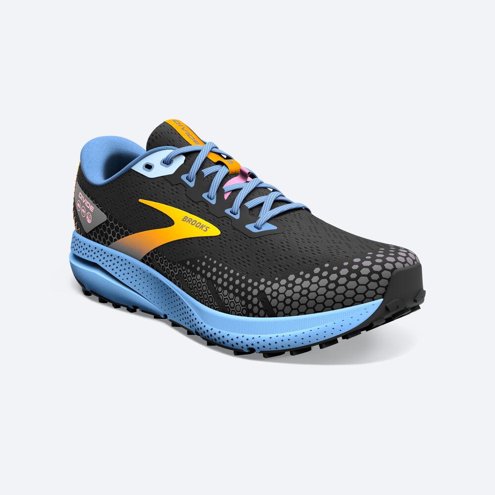 Zapatillas Trail Brooks Divide 3 Mujer Negras/Azules/Amarillo | CR28361