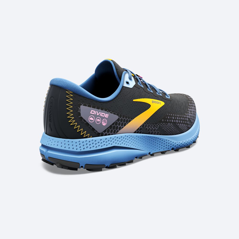 Zapatillas Trail Brooks Divide 3 Mujer Negras/Azules/Amarillo | CR28361