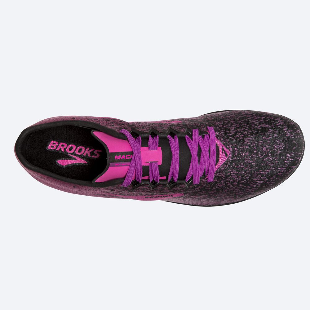 Zapatillas de Clavos Brooks Mach 19 Mujer Negras/Rosas | CR35620