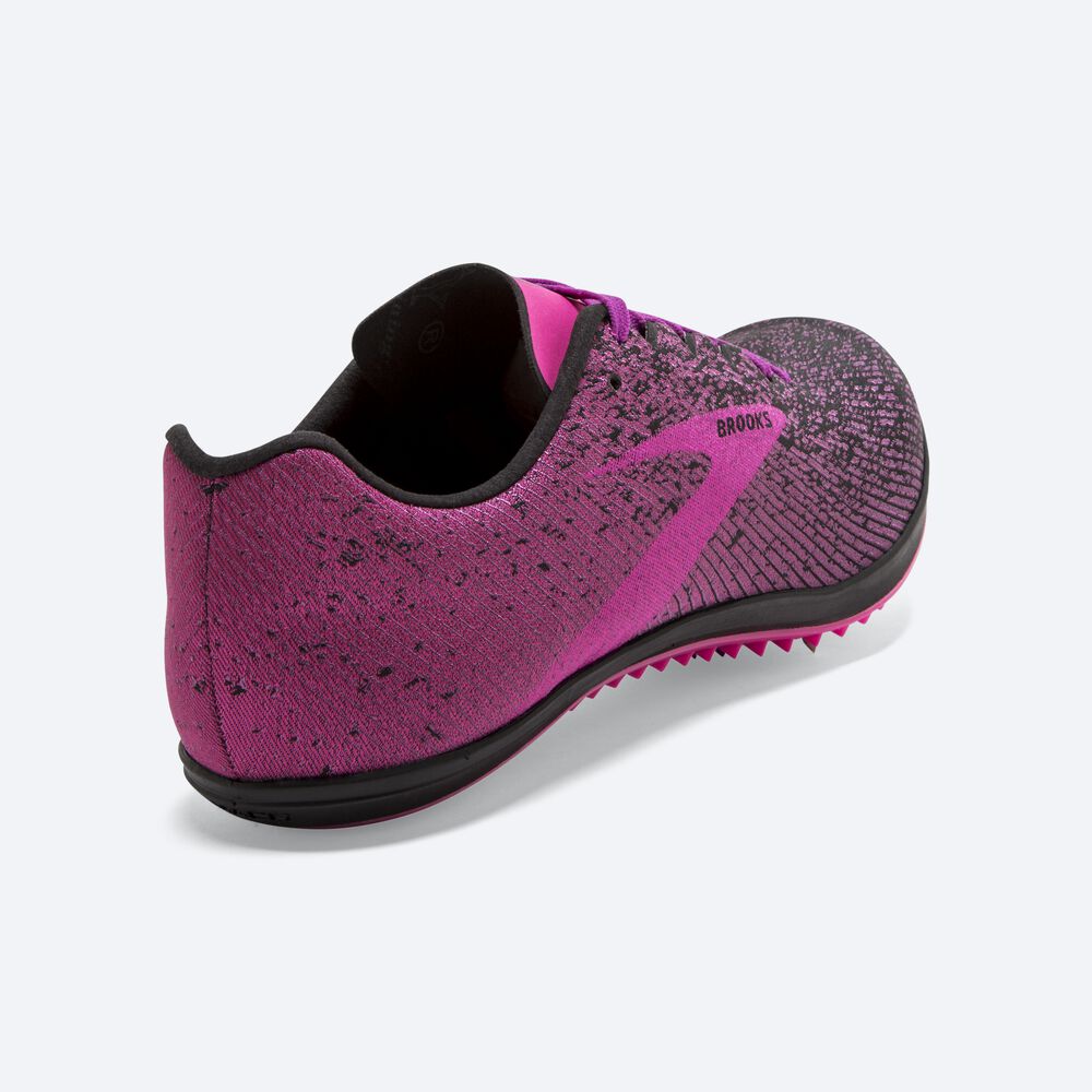 Zapatillas de Clavos Brooks Mach 19 Mujer Negras/Rosas | CR35620