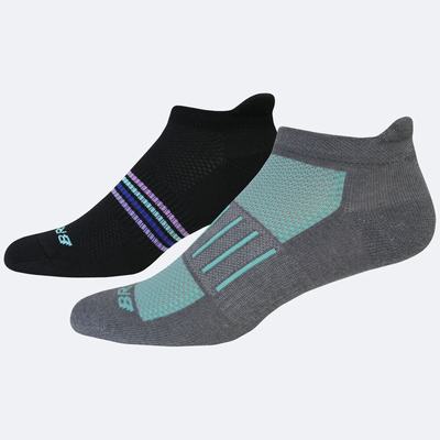 Calcetines Brooks Ghost Midweight 2-Pack Mujer Gris/Verde Menta Negras/Verde Menta | CR15463