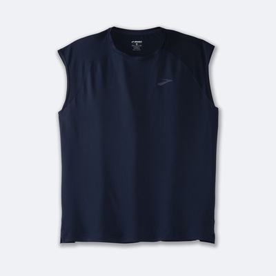 Camiseta Brooks Atmosphere Sleeveless 2.0 Hombre Azul Marino | CR85264