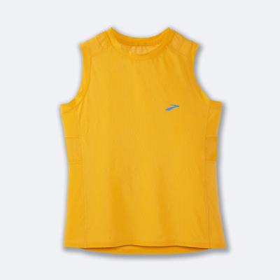 Camiseta Brooks Atmosphere Sleeveless Mujer Amarillo | CR63047