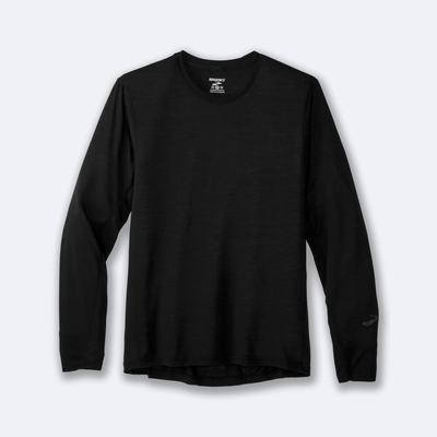 Camiseta Brooks Distance Long Sleeve Hombre Negras | CR07954