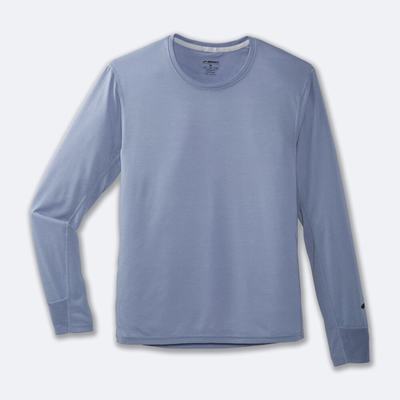 Camiseta Brooks Distance Long Sleeve Hombre Azules | CR46193