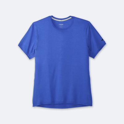 Camiseta Brooks Distance Short Sleeve Hombre Azules | CR07812