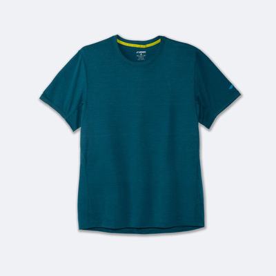 Camiseta Brooks Distance Short Sleeve Hombre Verde Oscuro | CR25793