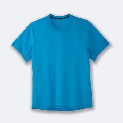 Camiseta Brooks Distance Short Sleeve Hombre Azules | CR56380