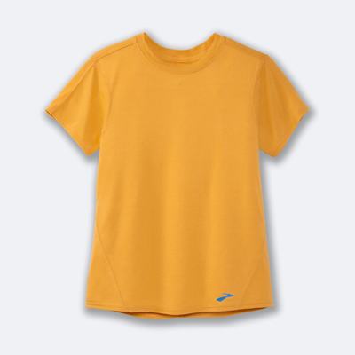 Camiseta Brooks Distance Short Sleeve Mujer Amarillo | CR01452