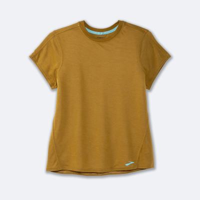 Camiseta Brooks Distance Short Sleeve Mujer Verde Oliva | CR45793