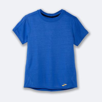 Camiseta Brooks Distance Short Sleeve Mujer Azules | CR65423