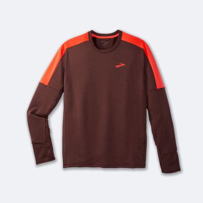 Camiseta Brooks Notch Thermal Long Sleeve 2.0 Hombre Chocolate | CR98102