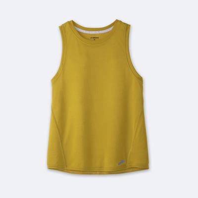 Camiseta Tirantes Brooks Distance Mujer Doradas | CR06739