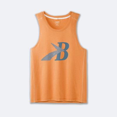 Camiseta Tirantes Brooks Distance Tank 2.0 Hombre Naranjas | CR40953