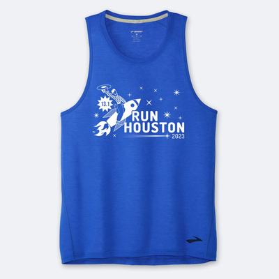 Camiseta Tirantes Brooks Houston23 Distance Tank 2.0 Hombre Azules | CR91780