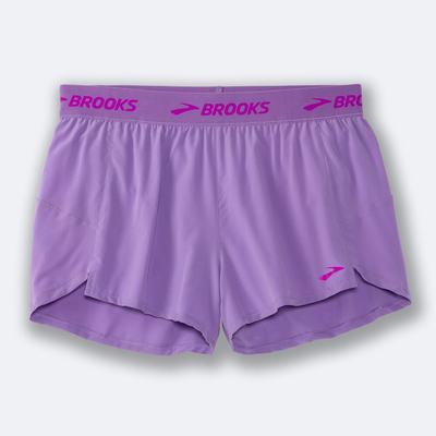 Pantalones Cortos Brooks Chaser 3" Mujer Moradas | CR94863