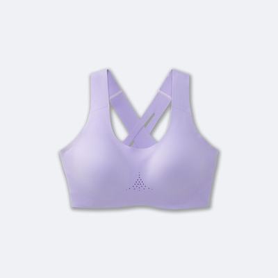 Sujetadores Deportivos Brooks Dare Crossback Run Bra 2.0 Mujer Moradas Gris | CR21649